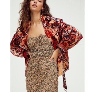 Free People Bailey Velvet Moto Jacket Size M NEW without Tags